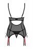 Obsessive Gorset i stringi Glandez czarne